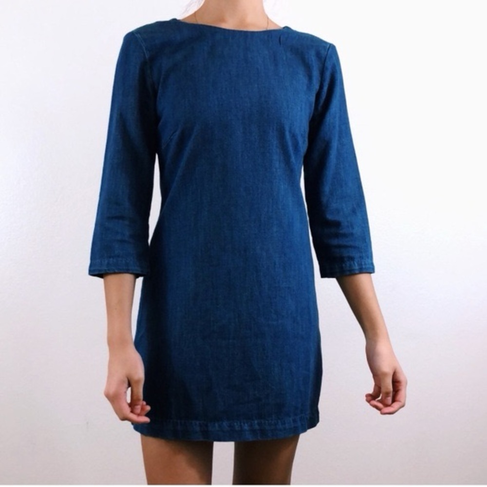 Zara Denim Blue A Line Dress- NWOT